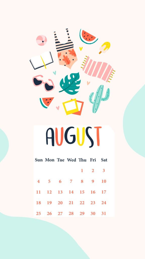 August 2024 Calendar Wallpapers TubeWP