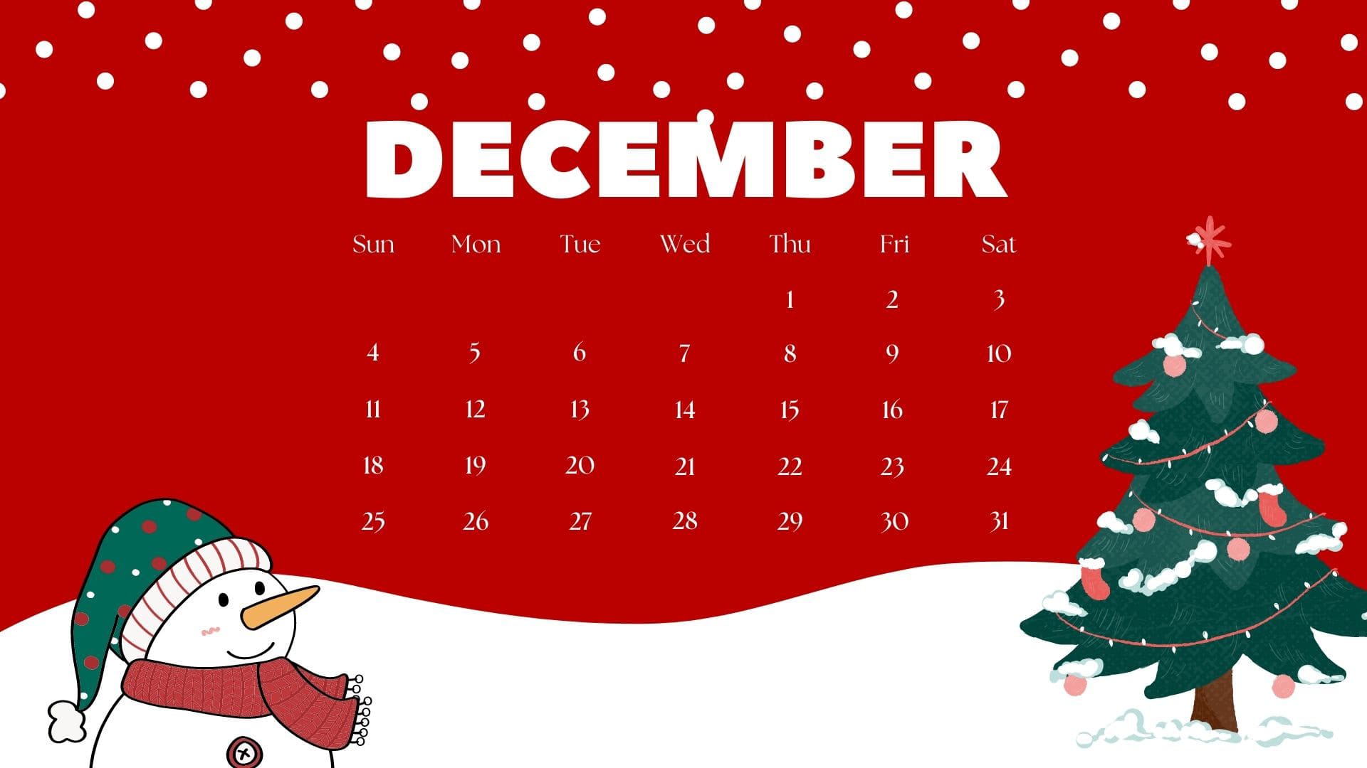 December 2021 Calendar Wallpapers Desktop and Mobile version   PixelsTalkNet