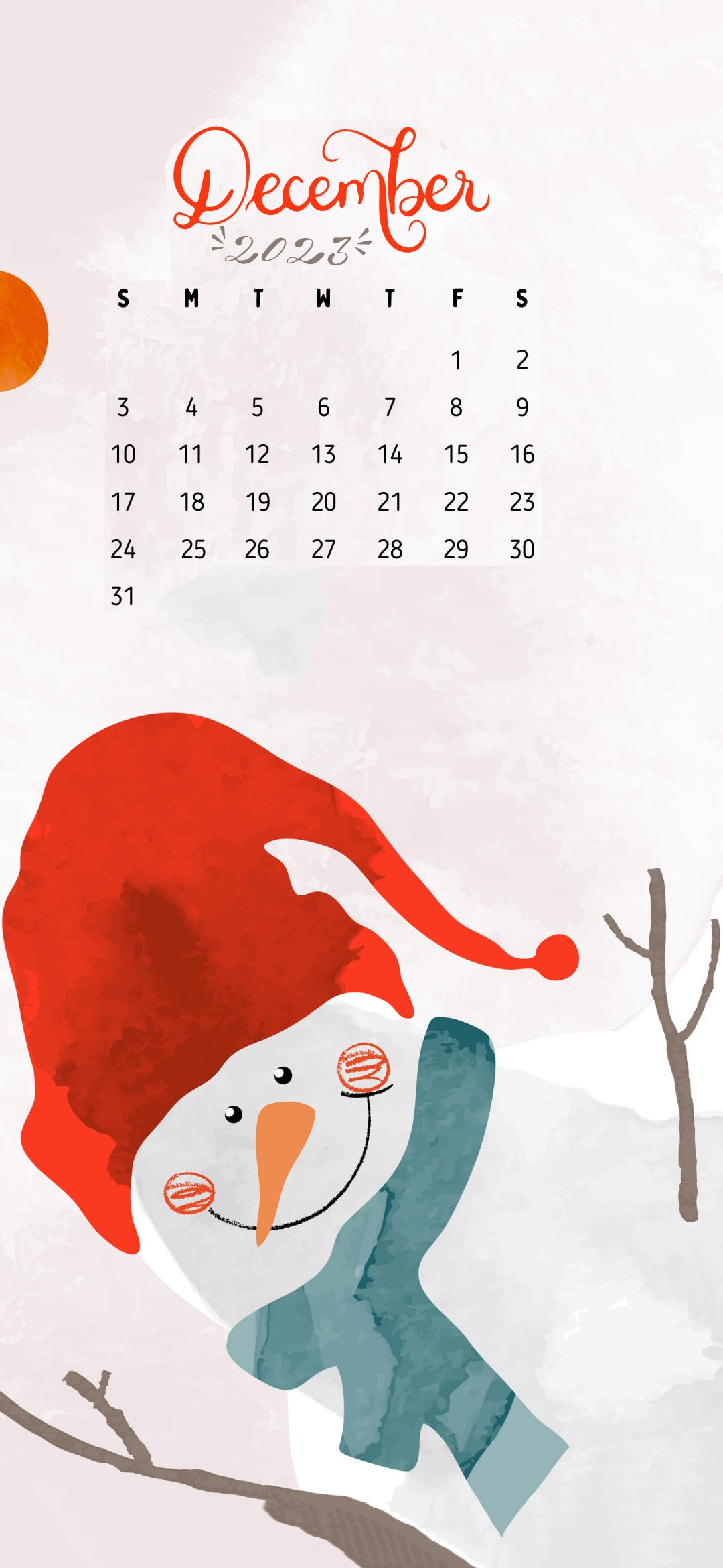 December Calendar 2023 Wallpapers