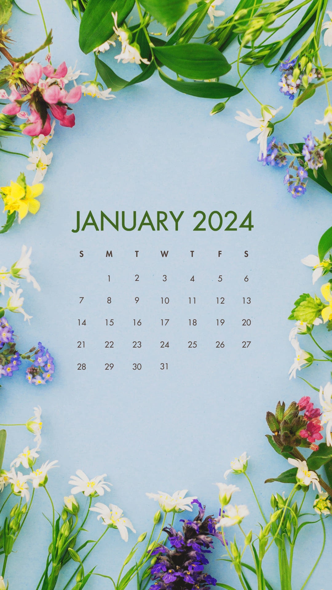 January 2024 Calendar Wallpaper TubeWP