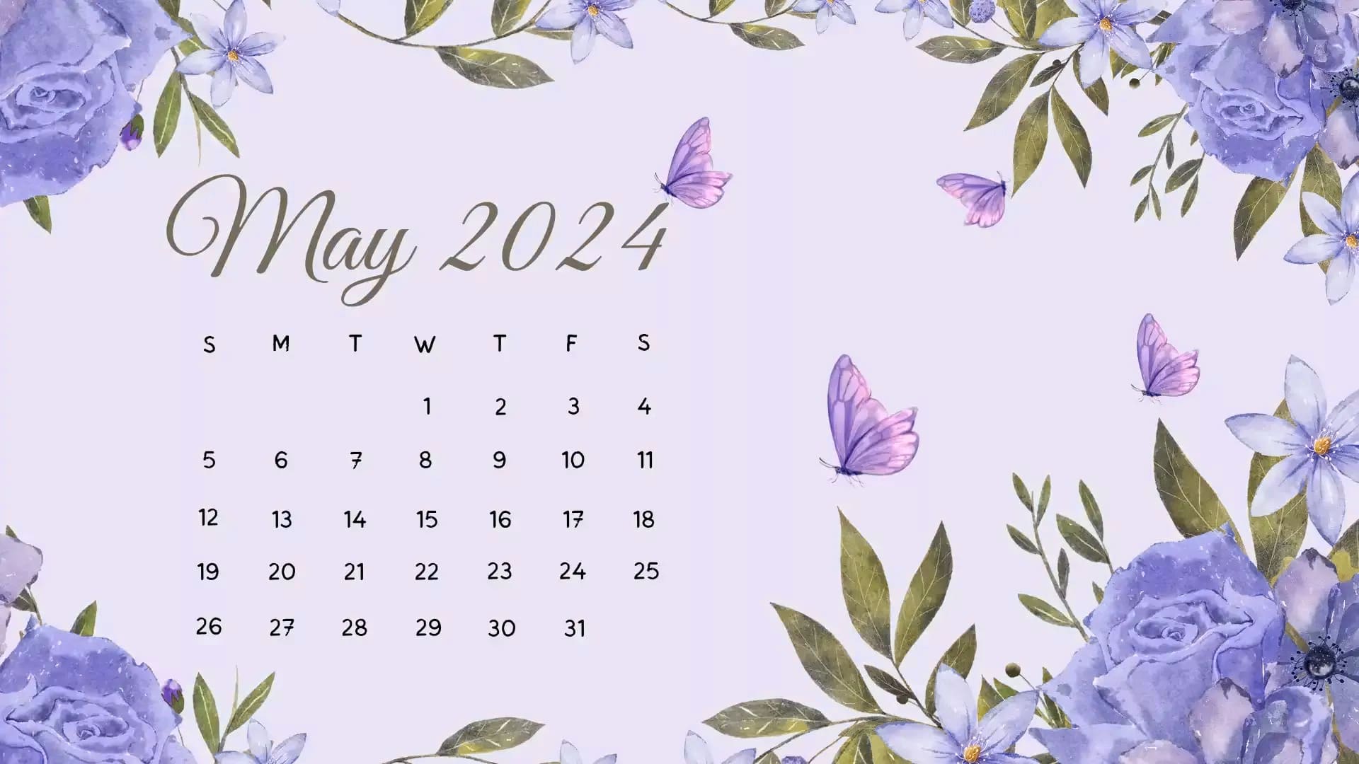 2024 May Calendar Wallpapers