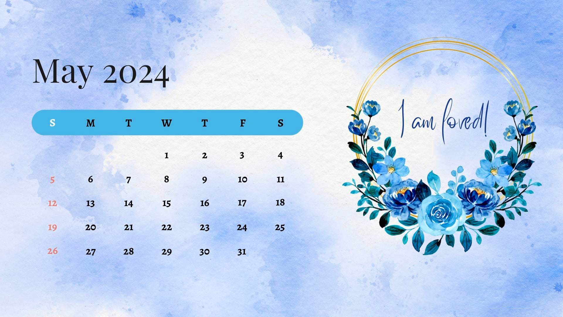 May Calendar 2024 Wallpapers - TubeWP