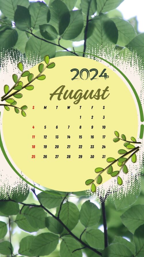 2024 August Calendar Wallpapers