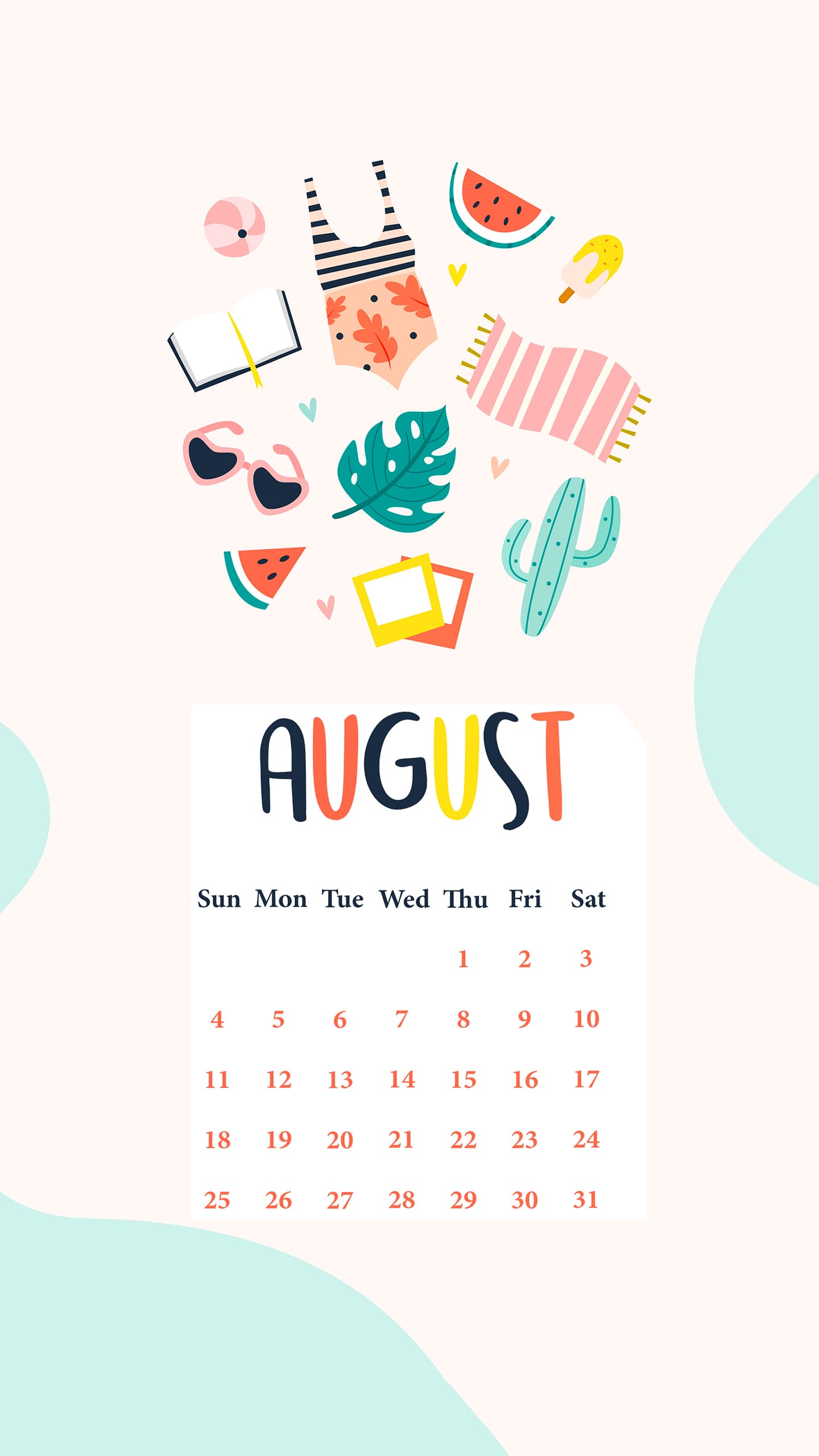 August 2024 Calendar Wallpapers