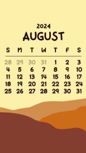 August Calendar 2024 Wallpapers