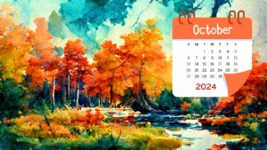 2024 October Calendar Wallpapers