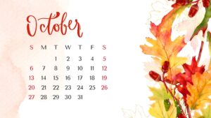 2024 October Calendar Wallpapers