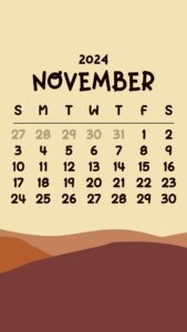 November Calendar 2024 Wallpapers